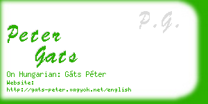 peter gats business card